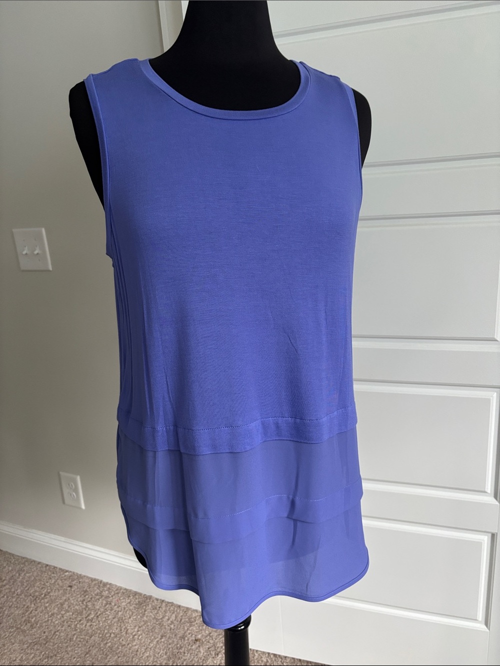 Michael Kors Lavender Layered Sleeveless Tank Top
